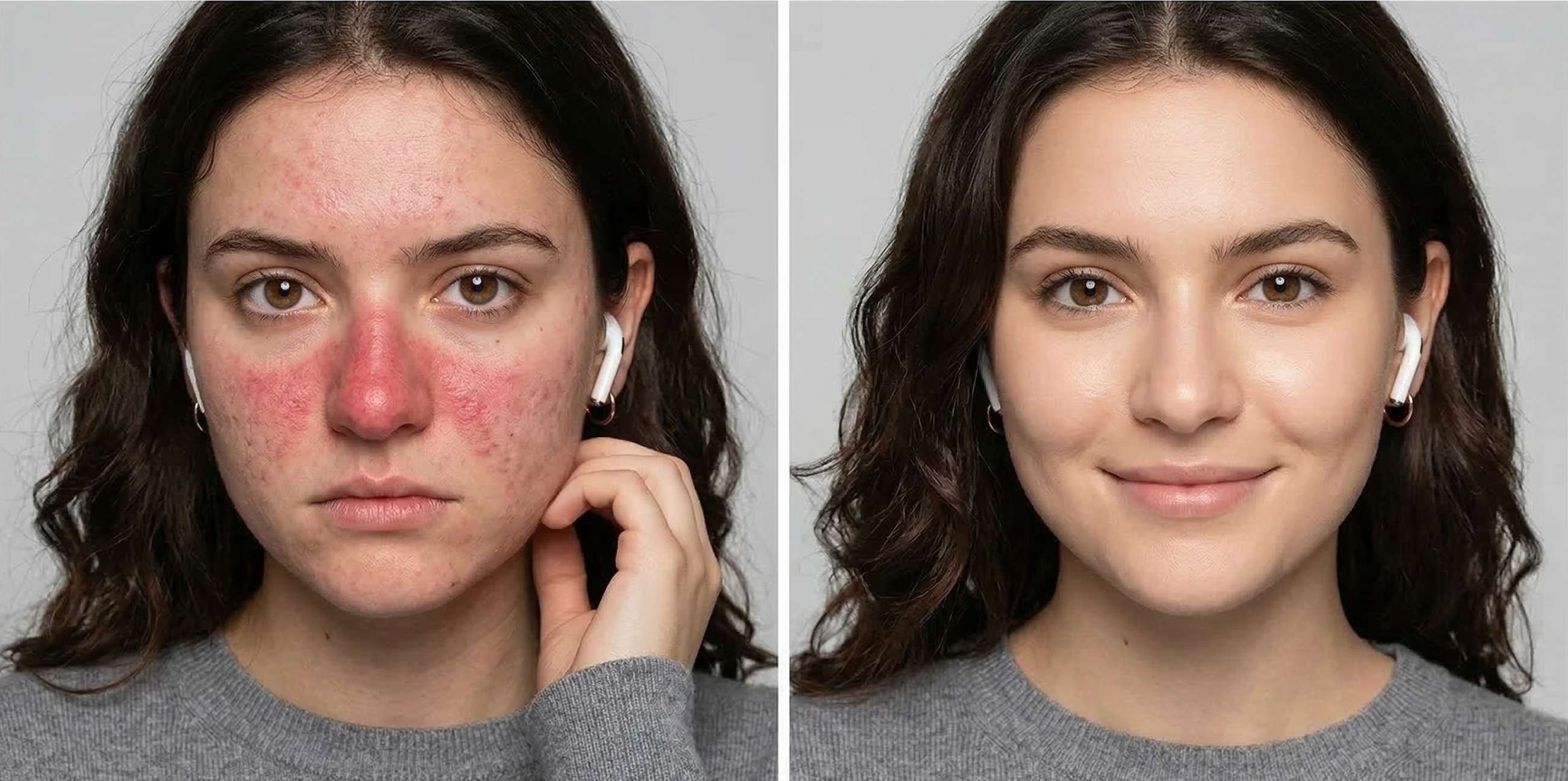 Before and After Face Yoga - Smoother Fine Lines